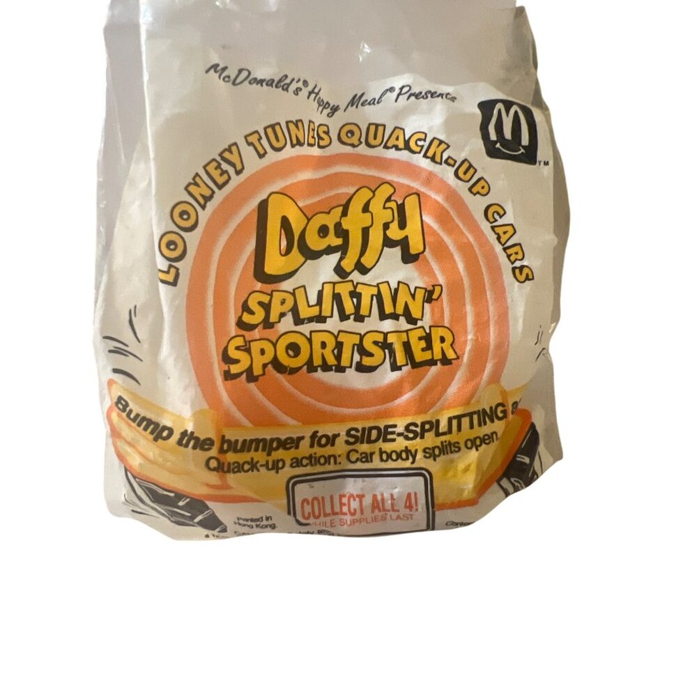 Vintage Looney Tunes Daffy Splittin Sportster Toy McDonalds 1994 Happy Meal New